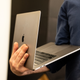 laptop holding positions—the insurnace claim